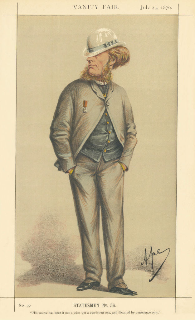 VANITY FAIR SPY CARTOON Lord Elcho 'His course has been if not a wise yet…' 1870